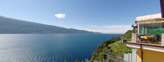 The terrace looking out over Lake Garda